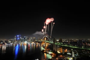 Fireworks light up NYE