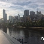 Waterslide Southbank view of Yarra early NYE