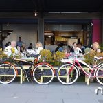 Bang Pop dining beside Yarra River