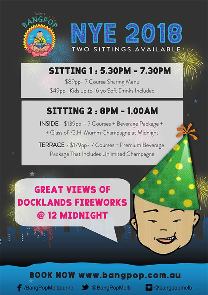 New Year's Eve Melbourne ideas for NYE party and dining