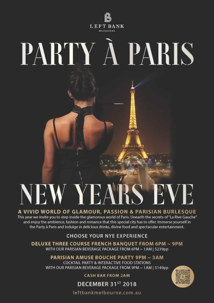 New Year's Eve Melbourne ideas for NYE party and dining