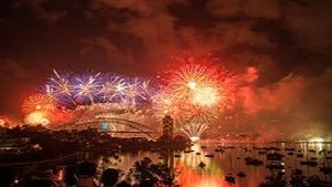 NYE Sydney Fireworks over Sydney harbour