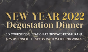 Vines Resort New Year 2022 Degustation Dinner Perth