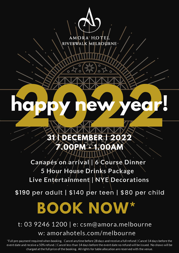 New Year's Eve Melbourne 2022 ideas for NYE party and dining