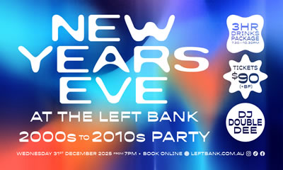 The Left Bank 2000s to 2010s Party New Year's Eve 2025 Perth